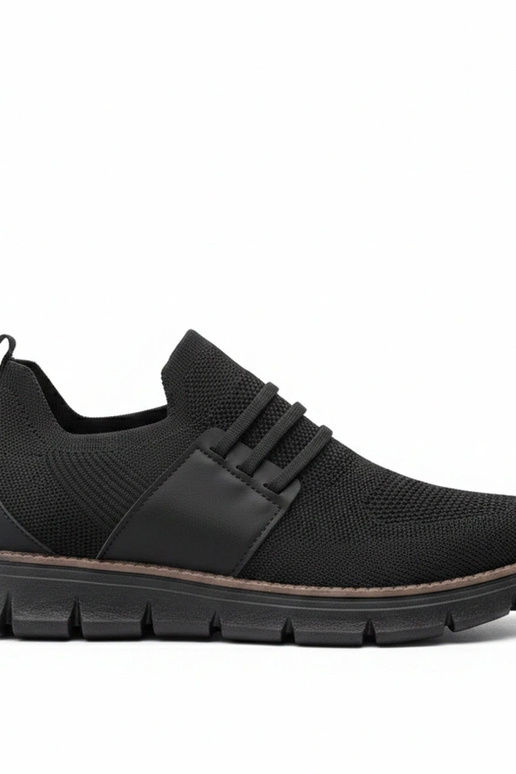 Baskets homme noires sans lacets Ethan