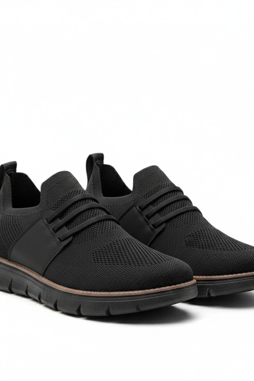 Baskets homme noires sans lacets Ethan