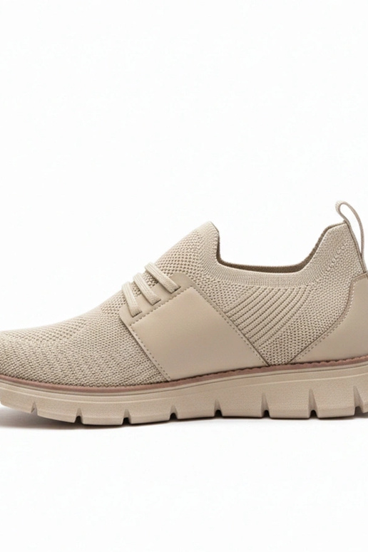 Beige herensneakers zonder veters Ethan