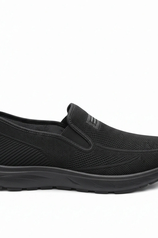 Baskets homme noires sans lacets...