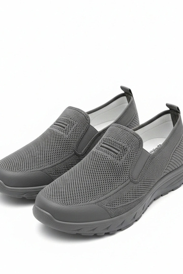 Grijze herensneakers zonder...