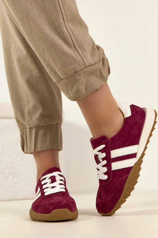 Bordeaux leren sneakers Filippo