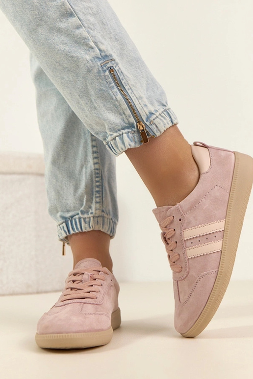 Baskets en cuir roses Filippo