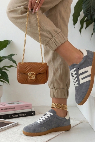 Grijze leren sneakers Filippo