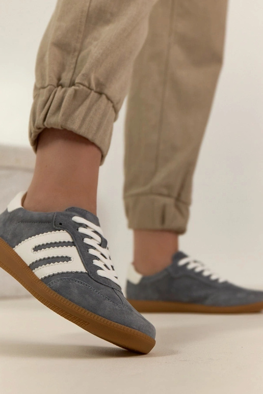 Grijze leren sneakers Filippo