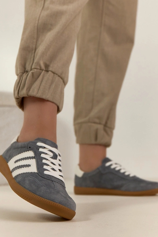 Graue Leder-Sneaker Filippo