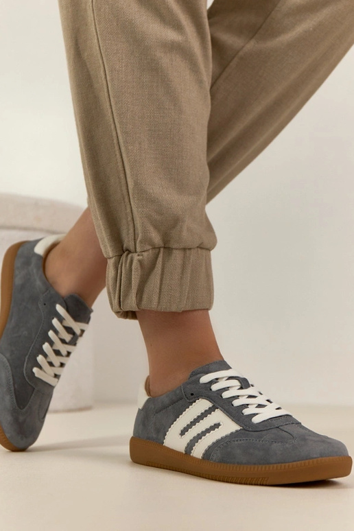 Grijze leren sneakers Filippo