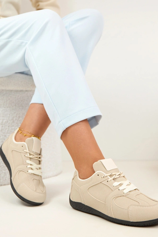 Beige dames basketbalsneakers Amaryllis