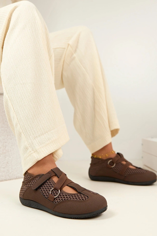 Rode sportieve ballerina's Vesper