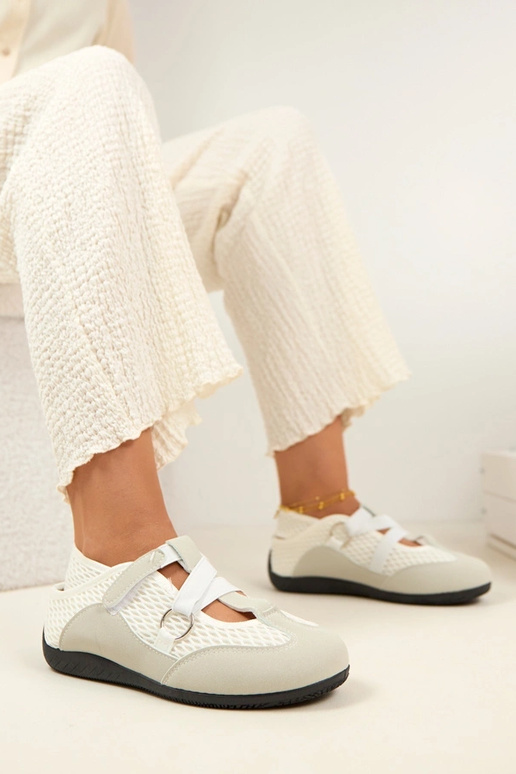 Graue sportliche Ballerinas Vesper