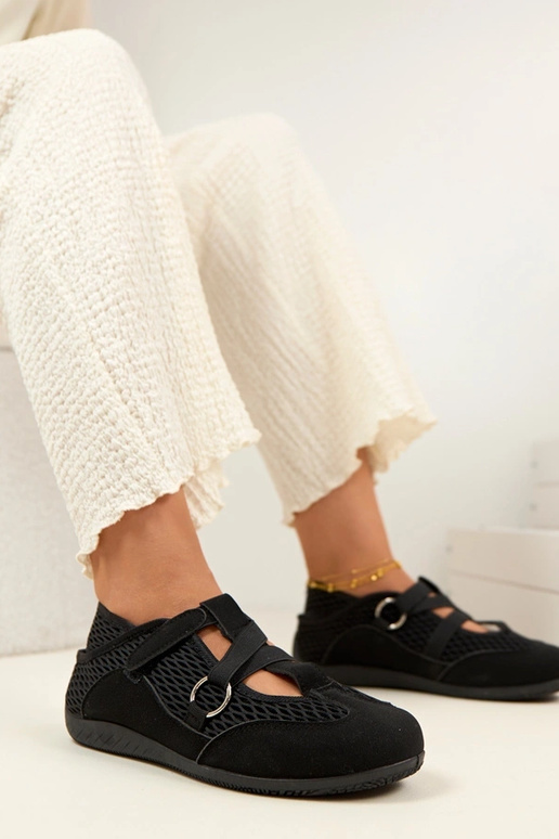 Zwarte sportieve ballerina's Vesper