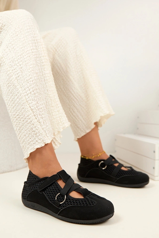 Zwarte sportieve ballerina's Vesper