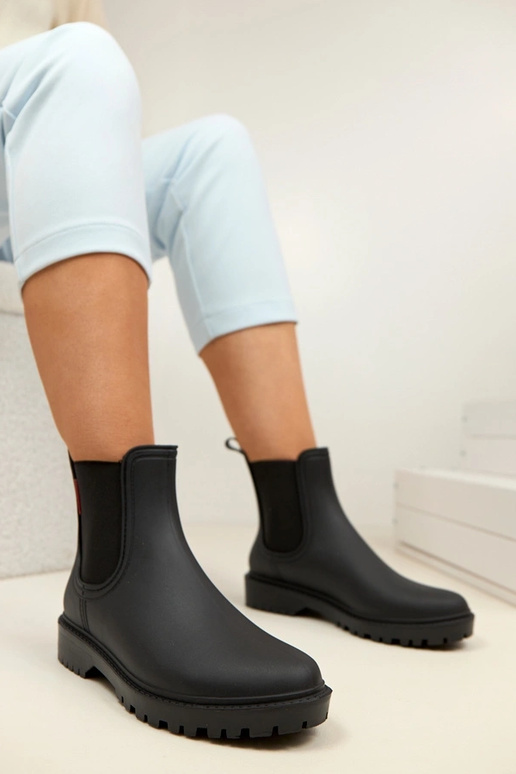 Bottes en caoutchouc noires Alba