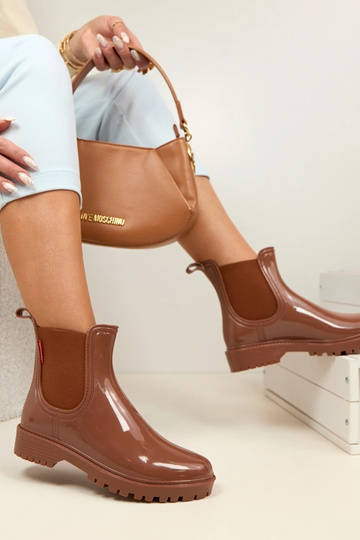 Bottes en caoutchouc brunes Alba