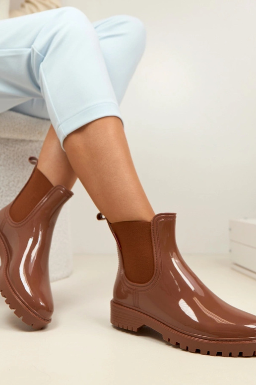 Bottes en caoutchouc brunes Alba
