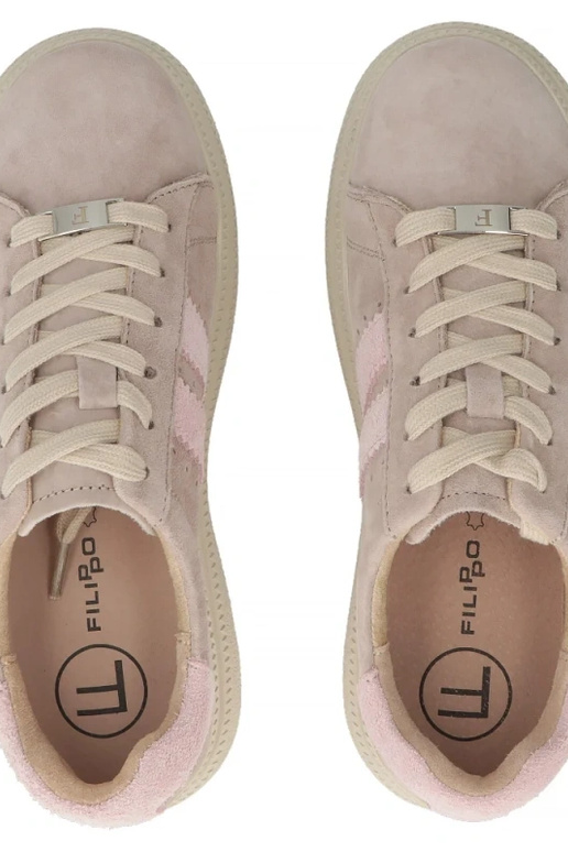 Bottines en cuir sable à plateforme...