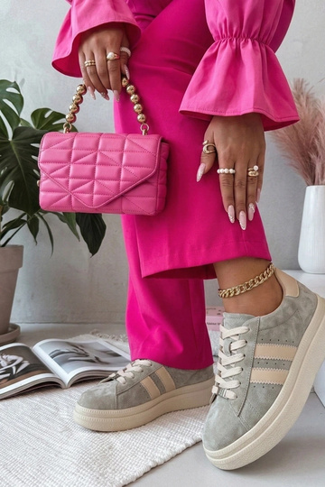 Graue Leder-Schuhe mit... 2