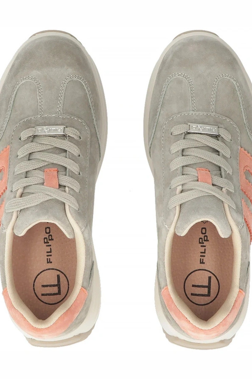 Bottines en cuir grises à plateforme...