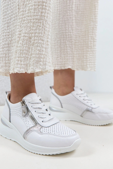 Weiße Leder-Schuhe mit... 2