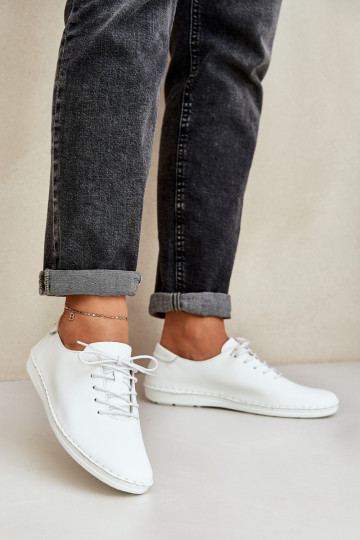Chaussures à lacetsActivéturalnej Skóry D&A LR51-645 couleur blanche 2