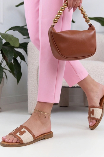 Chaussons élégants marron Gia 2