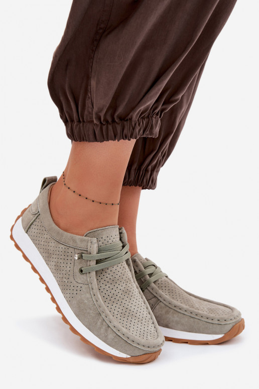 schoenen DamesOpturalnego van suèdeu groene kleur Amela