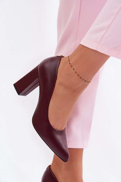 Schoenen met hakken van ecoleer Sergio Leone PB216 bordeaux