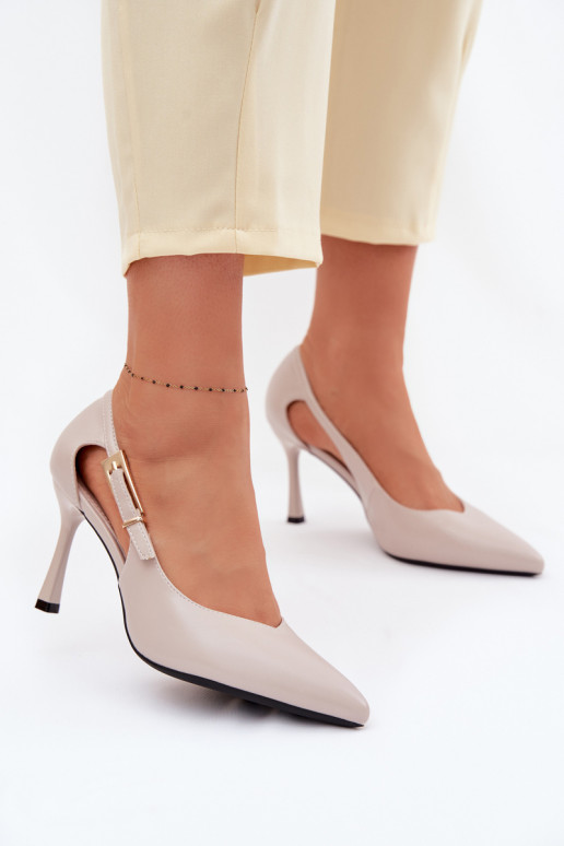 Escarpins avec découpes et boucles Vinceza 62288 couleur grise