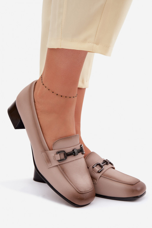 Peau chaussures Féminin Klocke avec des ornements Vinceza 39978 beige