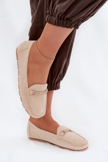 Dames mocassins in zandkleur Olisa
