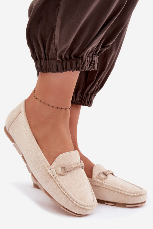 Mocassins Appartement pour femmes beige Olisa