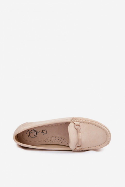 Mocassins Dames plat beige Olisa