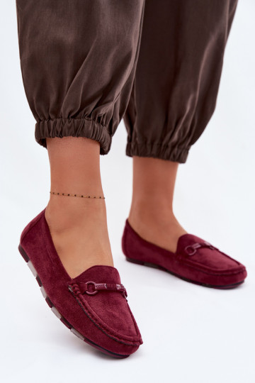 Mocassins Dames plat bordeaux Olisa 2