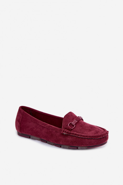 Mocassins Dames plat bordeaux Olisa