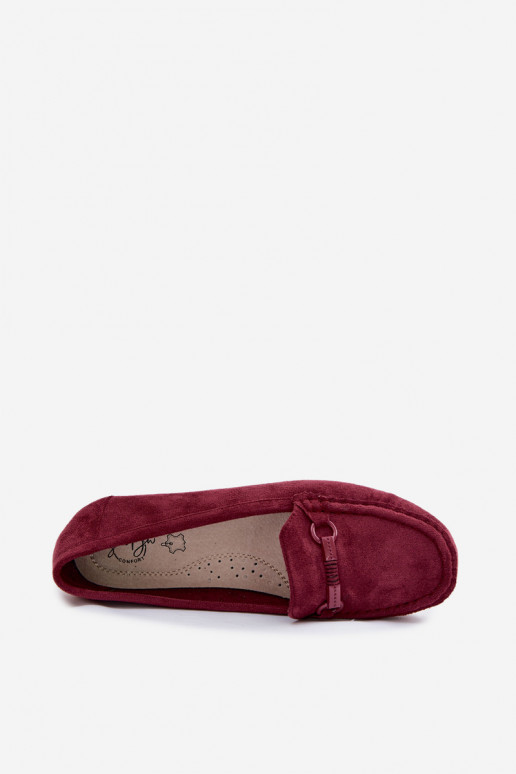 Mocassins Dames plat bordeaux Olisa