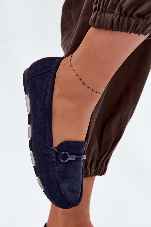 Mocassins Appartement pour femmes bleu foncé Olisa