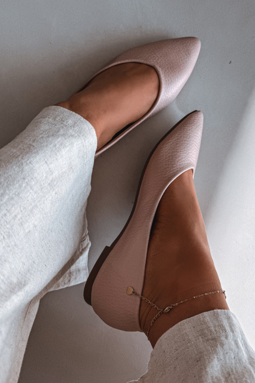 Ballerinas aus Öko-Leder pinke Farbe Nelisa