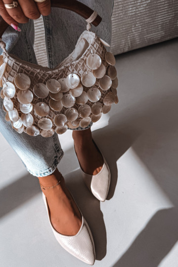 Ballerines en cuir écologique beige Nelisa