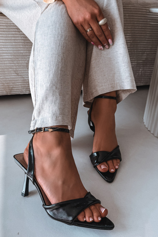Dames sandalen met dunne hakken van ecoleer zInart Sedira