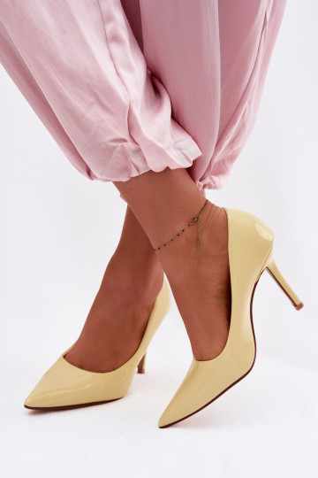 Talons hauts vernis classiquesImitacji Skóry couleur jaune Odira 2