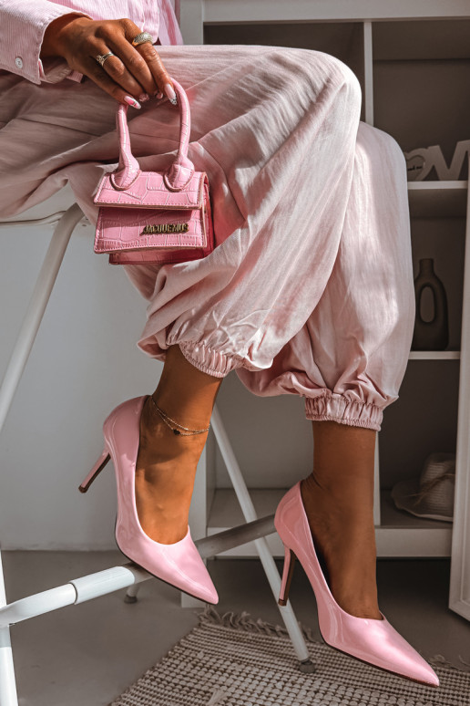 Klassieke gelakte stilettosImitacji Skóry roze Odira