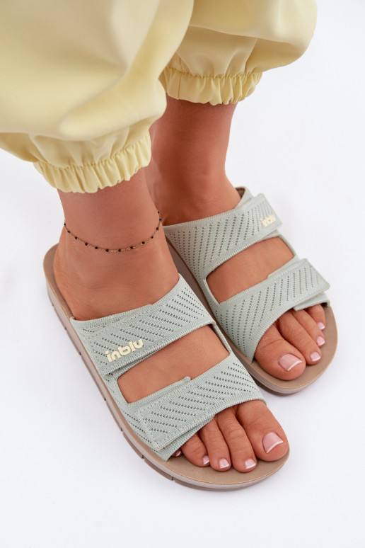 Damespantoffels INBLU AG000015 groene kleur