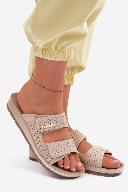 Pantoufles pour femmes INBLU AG000015 beige