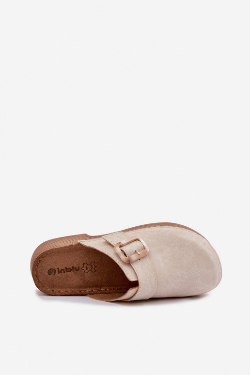 Slippers Klompen Dames met gespen Inblu TF000003 ivoor