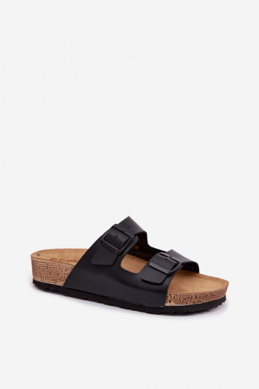 Pantoufles pour femmes avec boucles Inblu NM000039 couleur noire