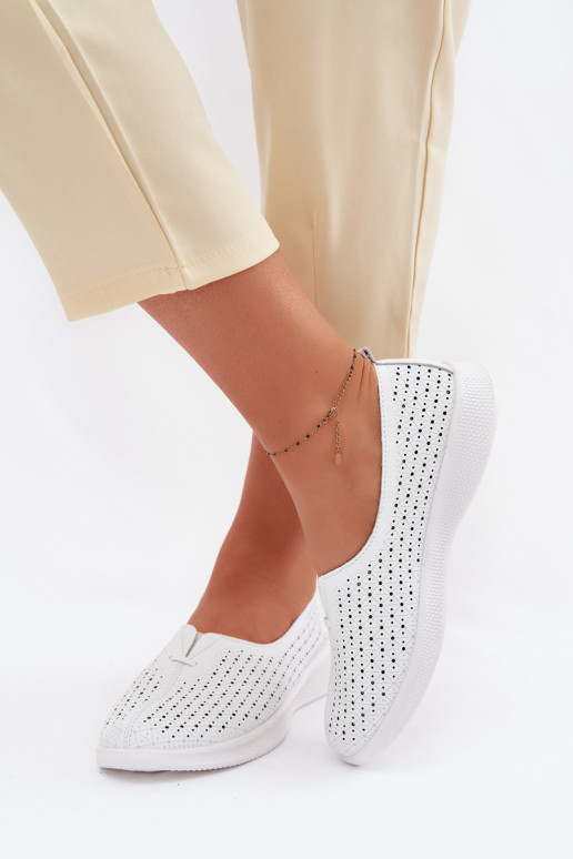 Leer met elementen van opengeInerkt schoenen Dames Initte kleur Eliva