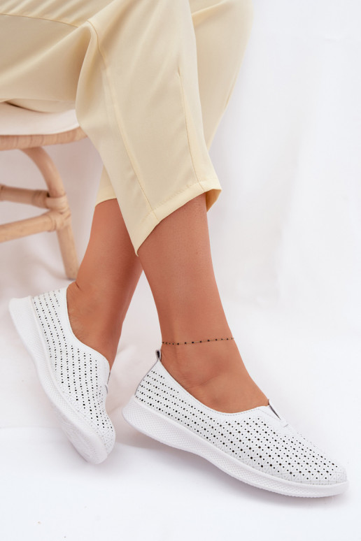 Leer met elementen van opengeInerkt schoenen Dames Initte kleur Eliva