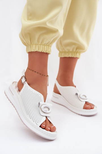Sandales pour femmes avec détails ornés Deliva couleur blanche 2