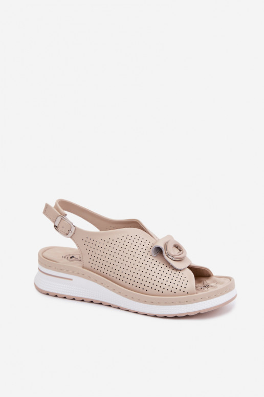 Dames sandalen Dames Met sierlijk Detalem beige Deliva