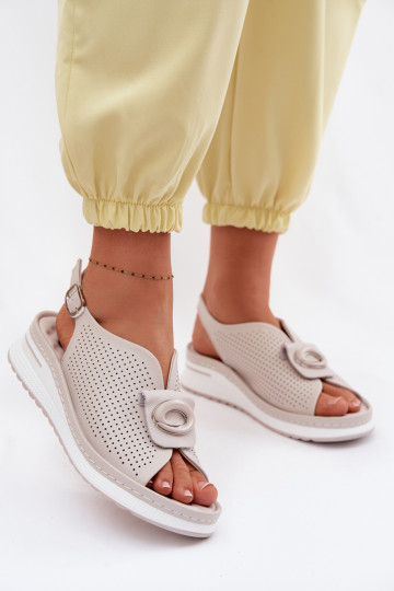 Sandales pour femmes avec détails ornés Deliva couleur grise 2